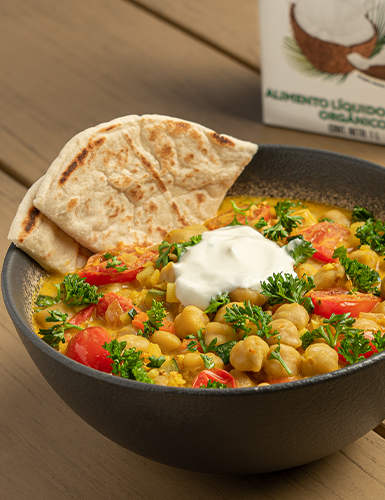 Curry de Coco con garbanzos