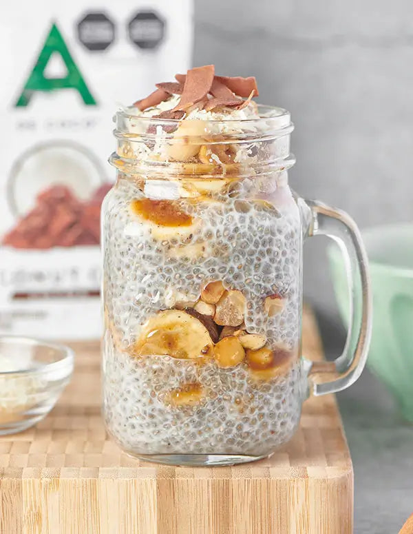 Receta pudding coco con chia