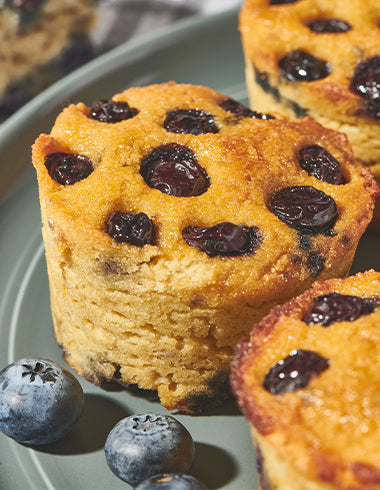 Muffins de Coco con Arándanos