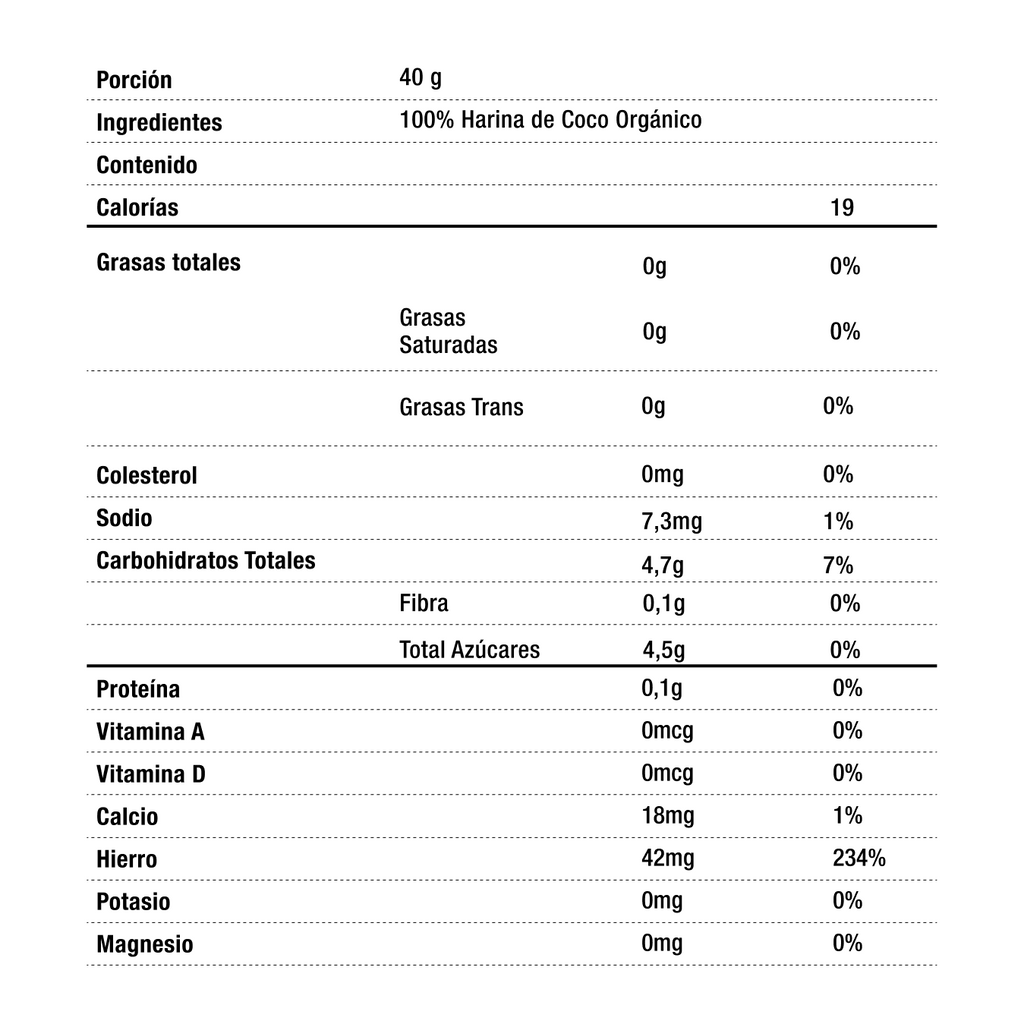 Harina de Coco Orgánico 300GR