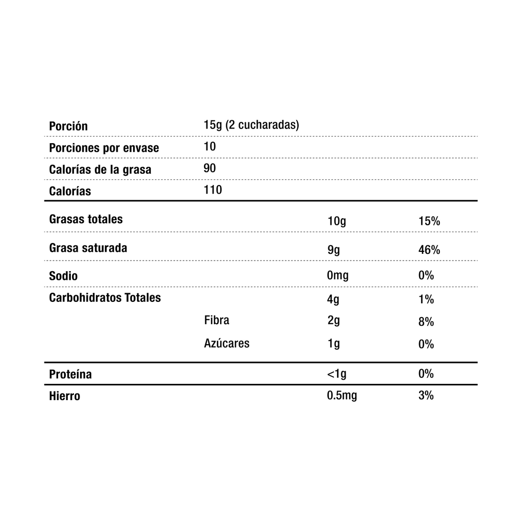Coco Orgánico Rallado sin Azúcar 150GR