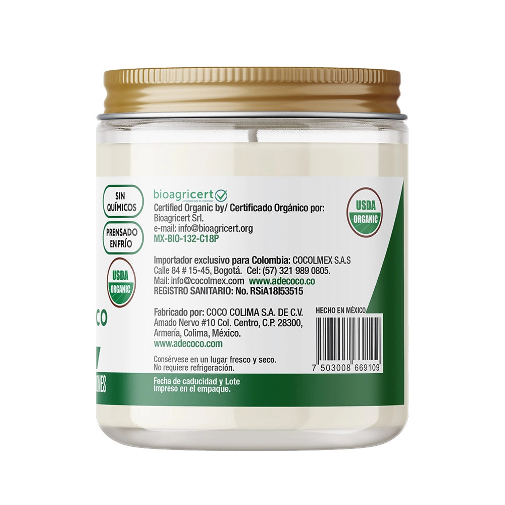 Aceite de Coco Orgánico Virgen 420ML