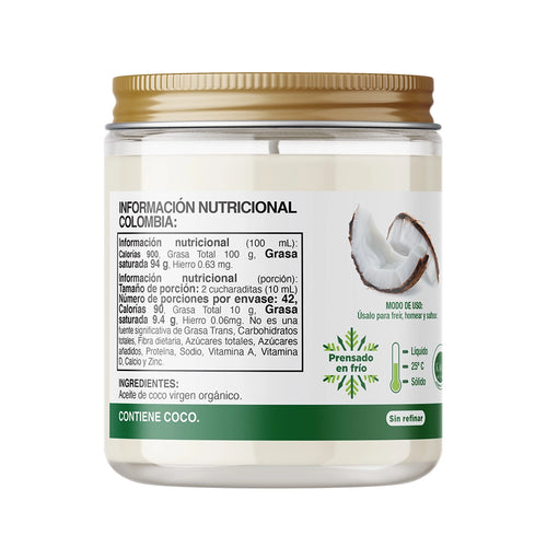 Aceite de Coco Orgánico Virgen