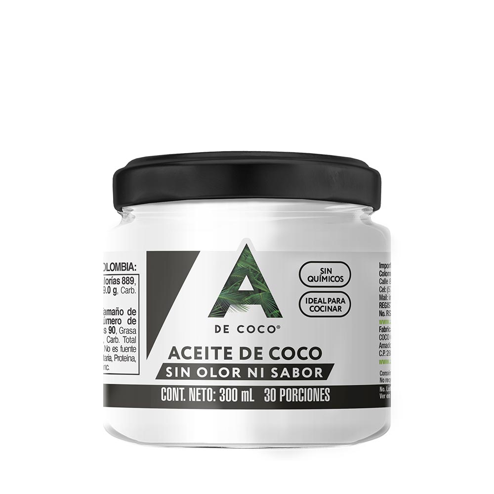 Aceite de Coco sin sabor y sin olor 300 ML