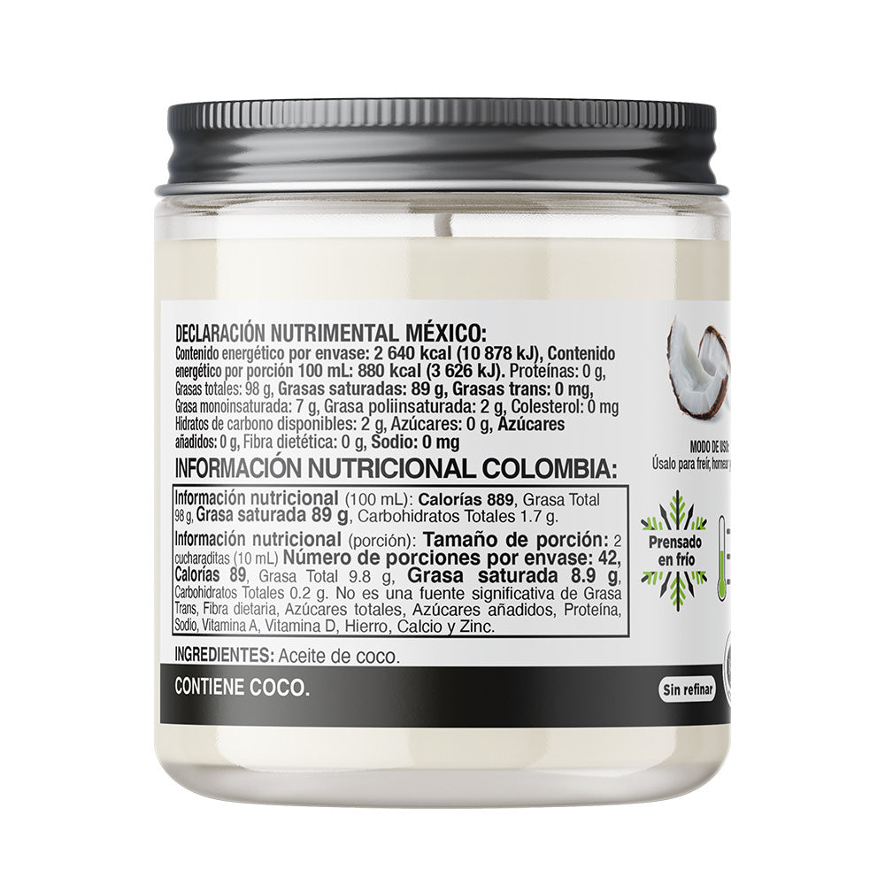 Aceite de Coco sin sabor y sin olor