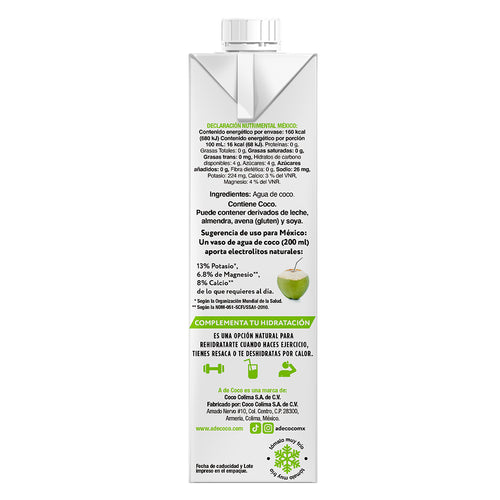 Agua de Coco 100% Natural 1L
