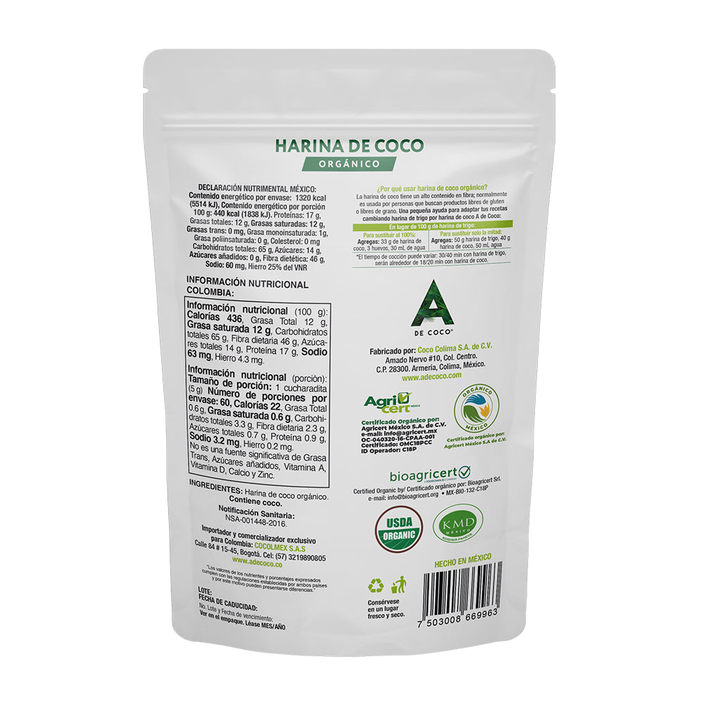 Harina de Coco Orgánico 300GR
