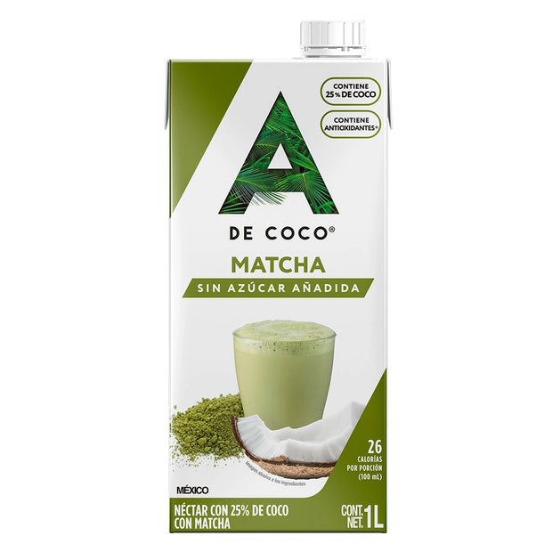 BEBIDA DE COCO CON MATCHA SIN AZÚCAR AÑADIDA