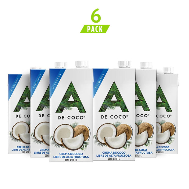 Crema de coco A de coco - 1 litro pack por 6 
